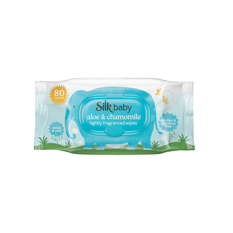 Silk Aloe & Chamomile Lightly Fragranced Wipes 80's
