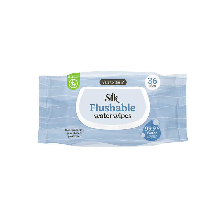 Silk Flushable Water Wipes 36’s