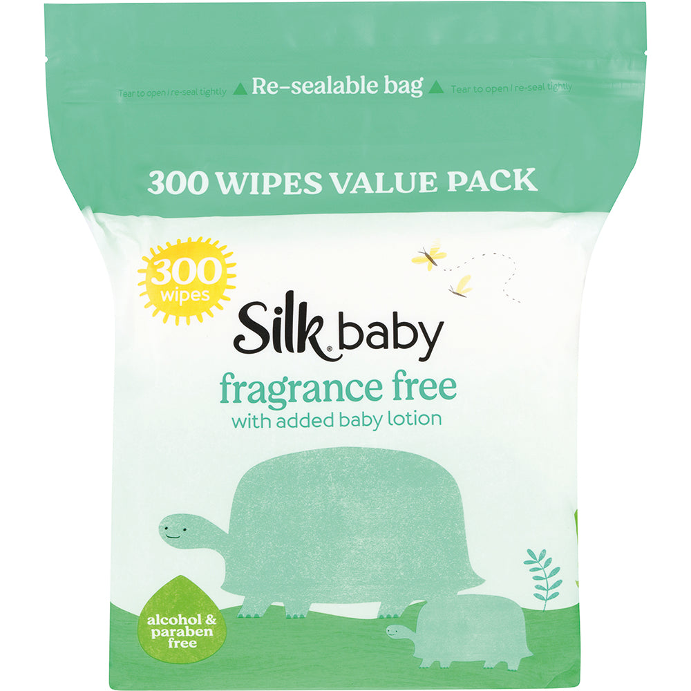 Silk Fragrance Free Wipes 300's