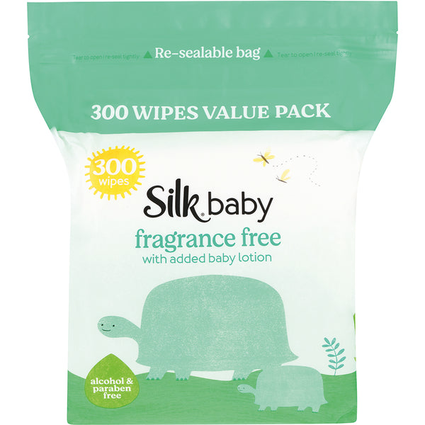 Silk Fragrance Free Wipes 300s Silk Baby NZ