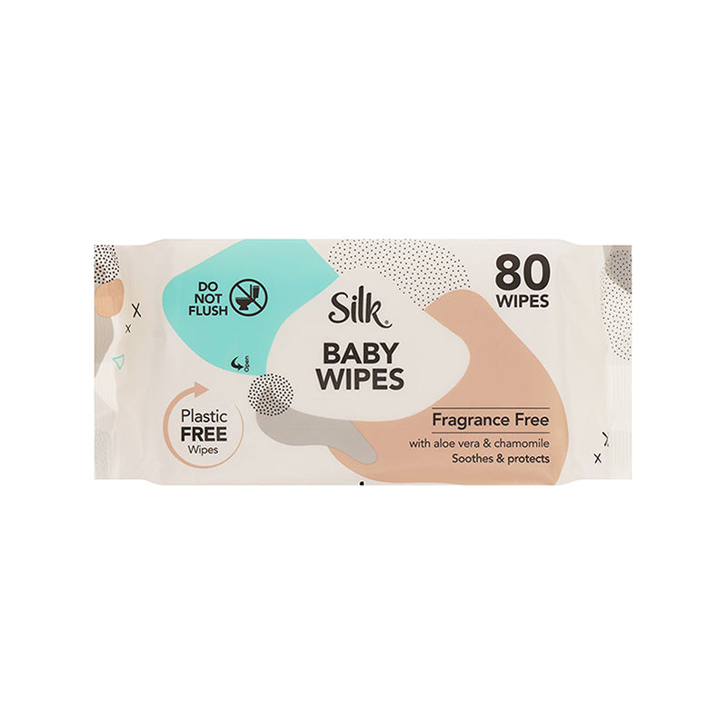 Silk Plastic Free Fragrance Free Baby Wipes 80's